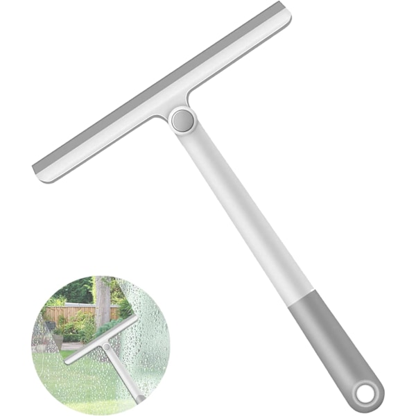 Skrapa för duschglas, ergonomisk design 360 graders vridbar skrapa med halkfritt handtag för badrumsdörrar och bilvindrutorengöring