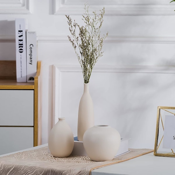 Utsökta handgjorda vaser, unik stil keramisk dekor för vardagsrum, stilren mångsidig design för modernt hem, vas för flera användningsområden