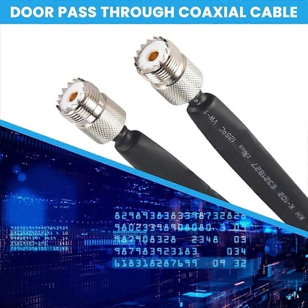 Dörr-/fönstergenomföring platt koaxialkabel 50 Ohm förlängningskabel