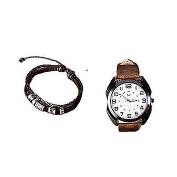 Herre Stilfuldt Minimalistisk Quartz Ur Armbånd Sæt - 2 Stykker/Sæt Sort