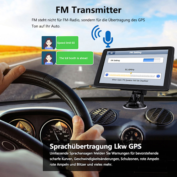 Lastbilschaufförens Bästa Vän: 7-tums Pekskärms GPS-navigator för Bil, Livstids Kartuppdateringar, Fordonslägeskompatibilitet, Varning för Hastighetsbegränsning och Hjälpsam