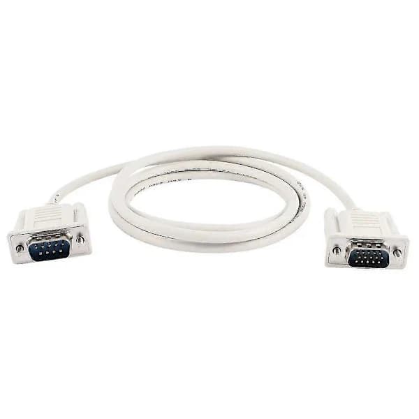 14m RS232 DB9 9-ben han til VGA video 15-ben han adapterkabel lysegrå
