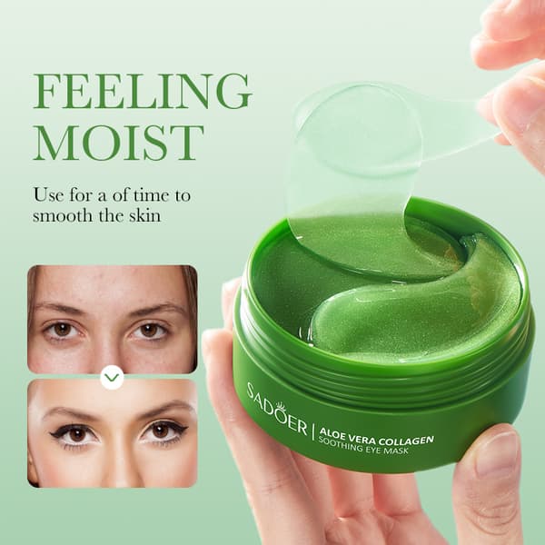 Aloe Vera Kollageeni Rauhoittava Silmänaamio (80g, 60kpl/30 paria)