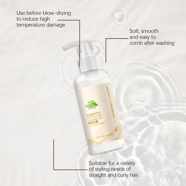 Keratin Complex Conditioner udglatter spaltede spidser, krus og nærer for skinnende hår