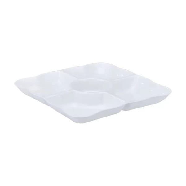 6-facks förvaringsbricka Fruktfat för snacks Förrättsservering Beige