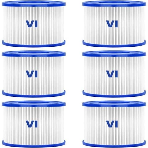 58323 Poolfilter, 6-pak erstatningsfilterelement til Type VI Spafilter, Lay-Z-Spa