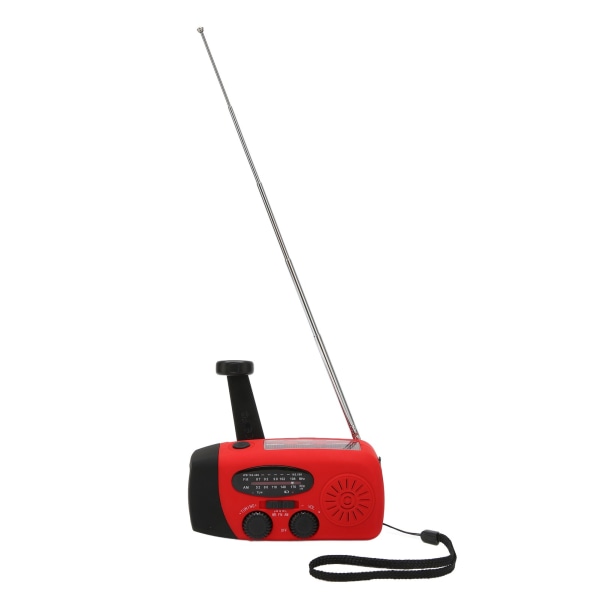 Håndsveivradio AM/FM NOAA 3 lademetoder 1200mAh Powerbank Nødradio med LED-lommelykt for fotturer