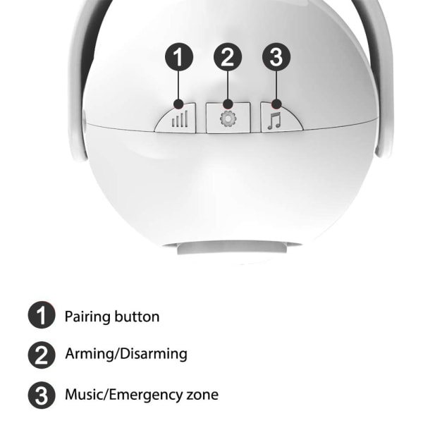 120dB rörelsesensorlarm - fjärrkontroll trådlöst larmsystem Perfekt för butik, kontor, hemsäkerhet