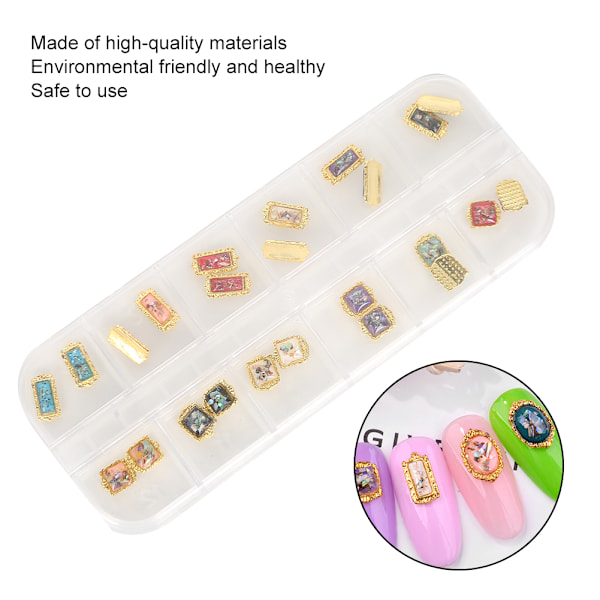 Neglekunst Rhinestones Krystal Perler DIY Manicure Dekorationer Neglekunst Tilbehør Dekorationer Rektangel+Kvadrat