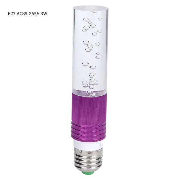 E27 AC85-265V 3W LED RGB-kristallilamppu, juhlatunnelmavalo kaukosäätimellä (violetti)