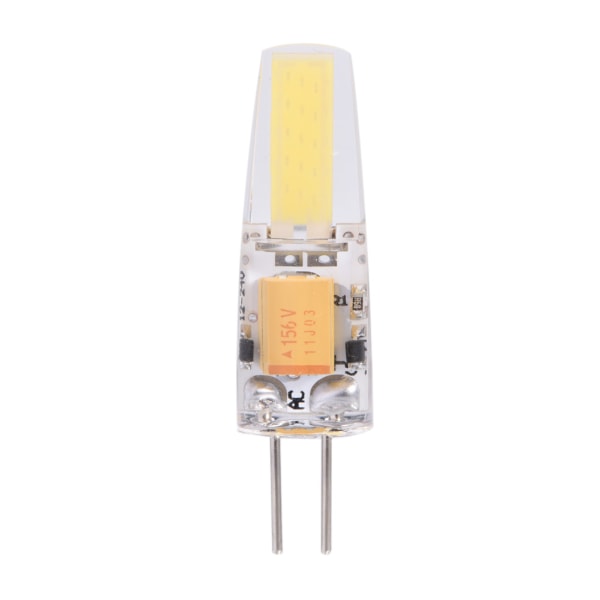 10 stk AC/DC12-24V G4 COB LED-pærer NOn Dimmable Silikonlampe Armaturer (Varm Hvit)