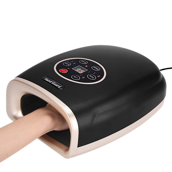 Elektrisk Handmassager Kontor Hem Finger Akupunktur Massage Smärtlindring Handvård Verktyg Svart EU