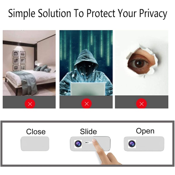 Webkameradeksel Kompatibel Datamaskin, Bærbar PC, Smarttelefon, Beskyttelse Personvern Slide Deksel(6Pakk)