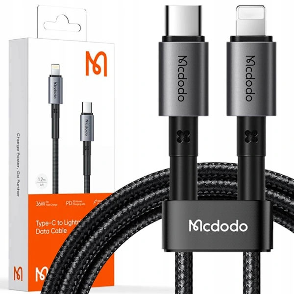 MCDODO USB-C LIGHTNING HURTIGLADEKABEL 36W 2M IPHONE 12 13 14