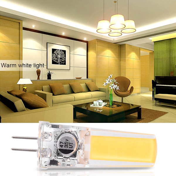 COB2508 G4 LED-lampor, icke-dimmbara silikonlampor (varmvit 12V~24V)