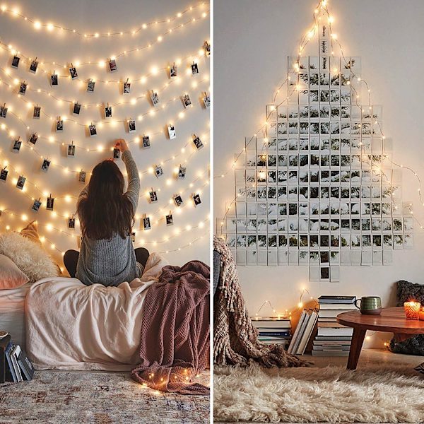 4 grupper af solfeér, varmt hvidt, 100 LED solstrenglamper, udendørs vandtæt, 8-mode kobbertråd sol julelys