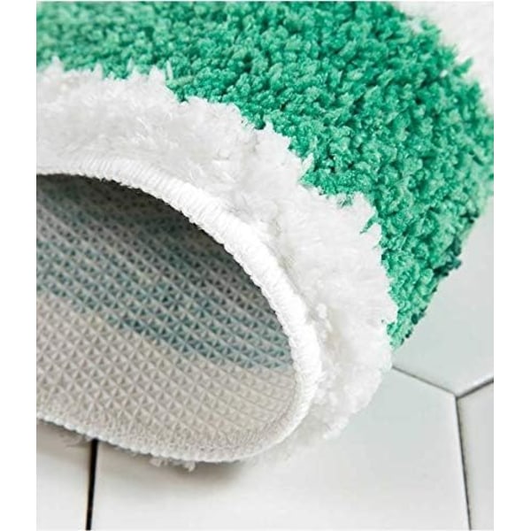 Krokodilformad Halkfri Badrumsmatta i Mikrofibermaterial, Grönmönstrad Absorberande Matta för Flera Scener, Söt Design Maskintvättbar Golvmatta (20 tum)