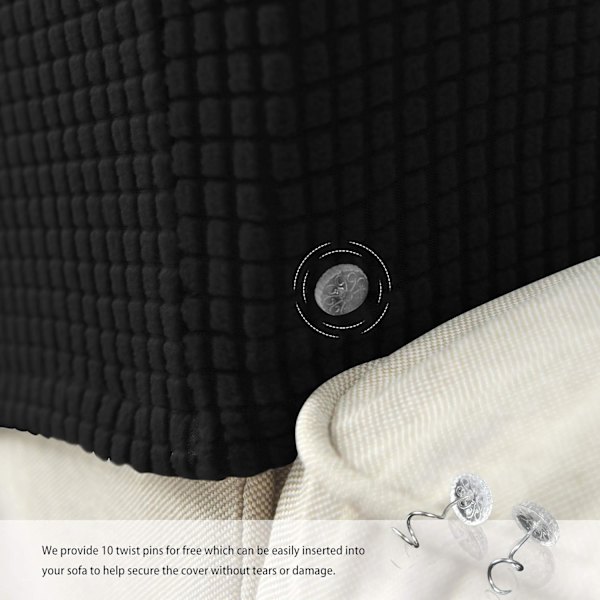 Set om 2 Jacquard Stretch Soffa Fåtölj Armstödsskydd Anti-Slip Möbelskydd Armstöd Överdrag för Soffa Recliner