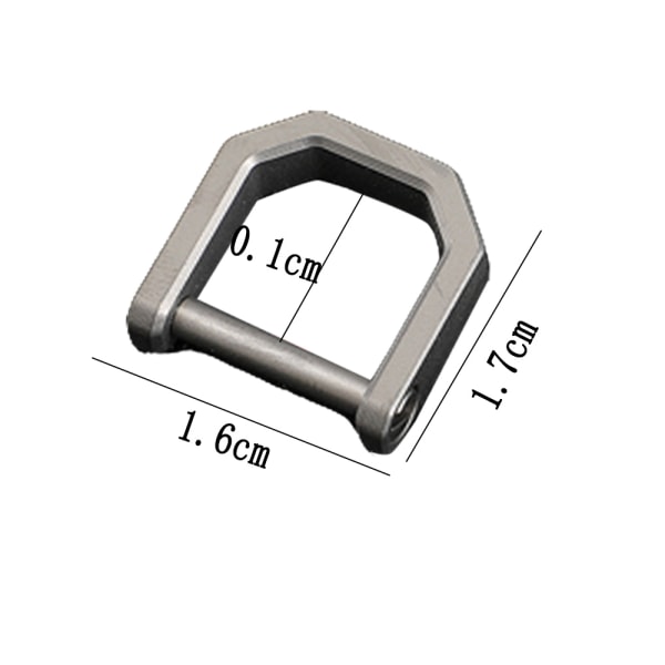 Titaanista valmistetut D-renkaat DIY-askarteluun, avaimenperiin, laukkuihin, L