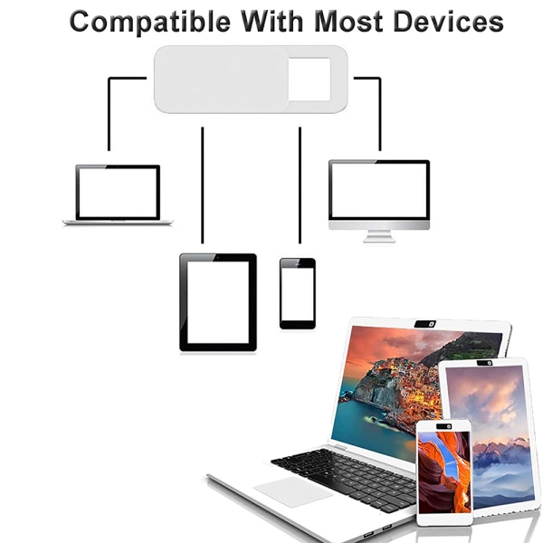 Webkameradeksel Kompatibel Datamaskin, Bærbar PC, Smarttelefon, Beskyttelse Personvern Slide Deksel(6Pakk)