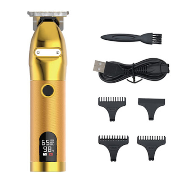 Koristeelliset hiustenleikkurit miehille T Liners Clippers Zero Gapped Trimmers Cordless Trimmer miehille Parturikoneet Kulta USB Ladattava T Outliner