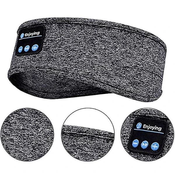 Sovhörlurar Bluetooth-pannband Sovheadset Bluetooth-halsduk Sportpannband Trådlös svart
