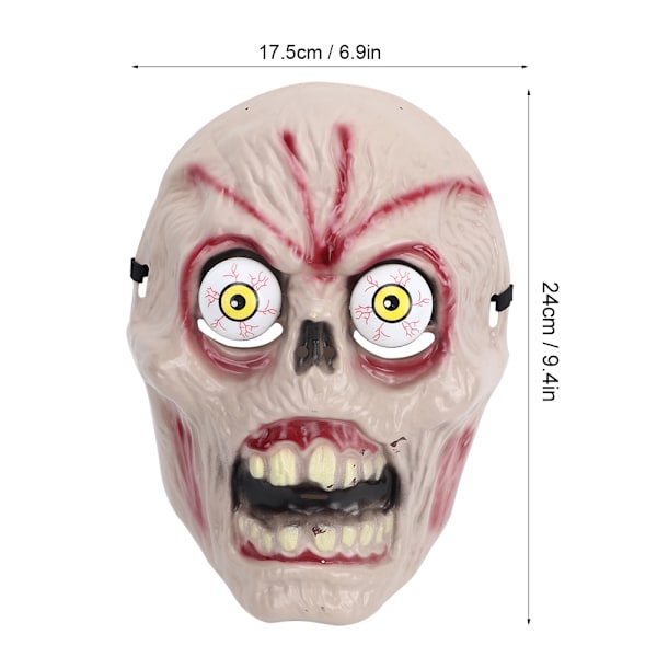 2 st Halloween Skräckfjäder Ögonboll Mask Festival Cosplay Party Kostym Mask Dekoration för Män Kvinnor