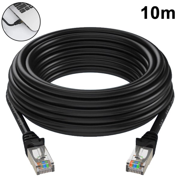 Cat6 Ethernet-kabel Gigabit Flat Network LAN-kabel med kabelklips Snagless Rj45-kontakter for datamaskin/modem/ruter/X-Box Raskere enn Cat5e/Cat5