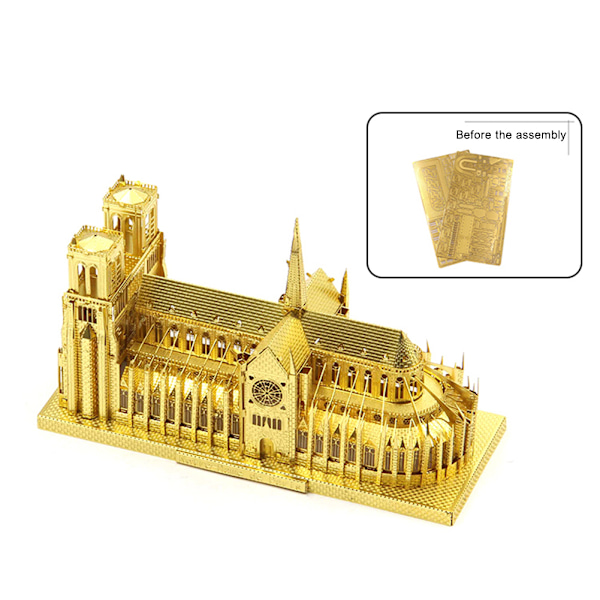 DIY Byggstenar Arkitektur för Notre Dame DE City Paris Heminredning
