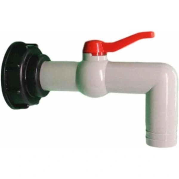 1000L Plastikhane-forbindelse, 60 mm groft gevind afløbstankadapter til badekaradapter havehane, 20/25/32 mm eksport (32 mm)