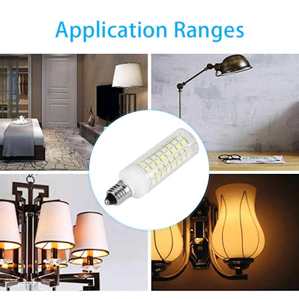 4 st E11 LED dimbara keramiska lampljus glödlampor ersättning 110V 4.2W för hem sovrum takvitt ljus