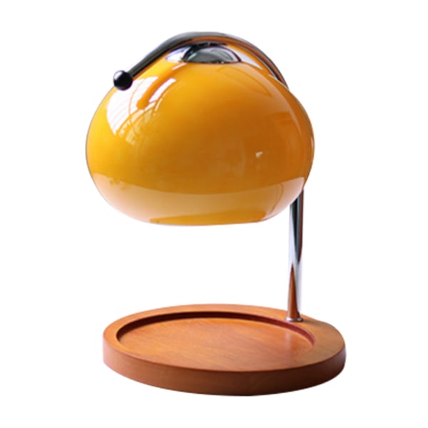 Aroma Voks Smeltelampe Retro Træ Opbevaringsbakke Glas Lys Varmer Lampe Soveværelse Sengebord Ambient Bordlampe EU 220V
