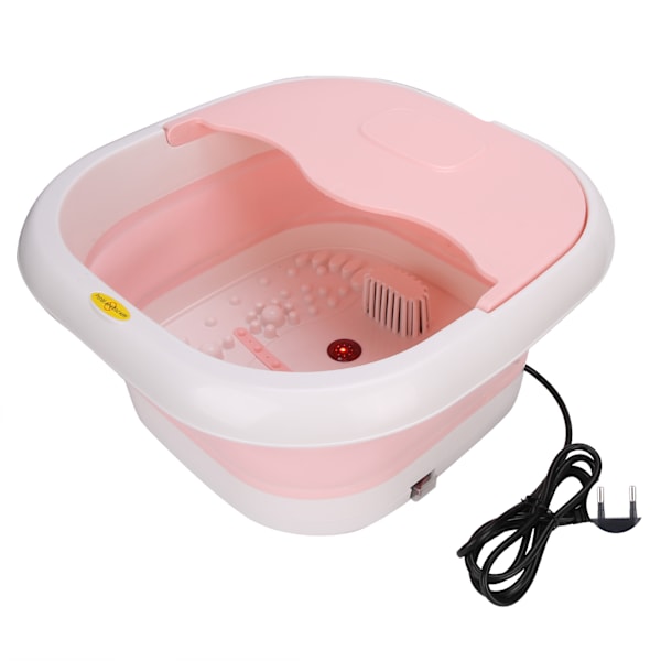 Fod Spa Massager med Konstant Temperatur, Rødt Lys Terapi, Foldbar Fodbad Tønde, Pink, EU Stik, 220V