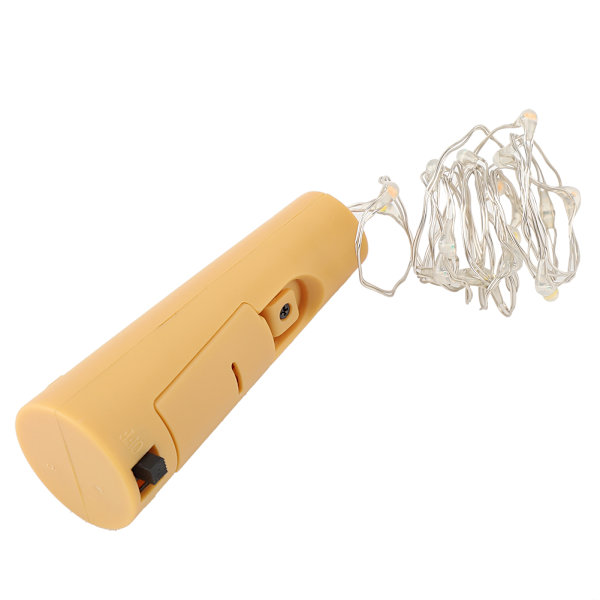 2 st korkformade ljusslingor, LED-lampa för vinflaska, batteridriven, DIY-del (vit)