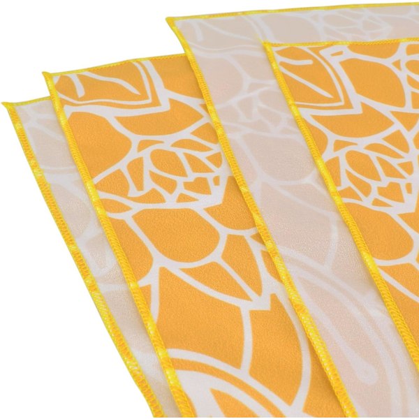 Etnisk Tapestry, Mandala-design i bohemisk stil, väggbonad i polyester för heminredning (150 x 130 cm), Varmt gyllene orange