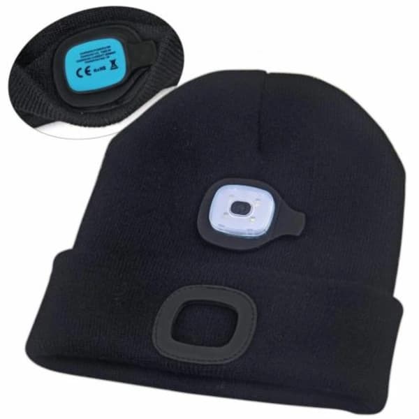 Lue med LED-lys USB - Svart