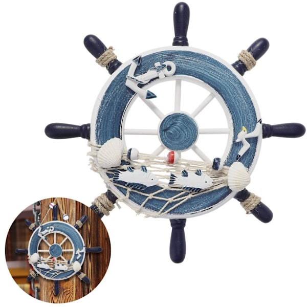 Styrehjul Træ Nautisk Maritim