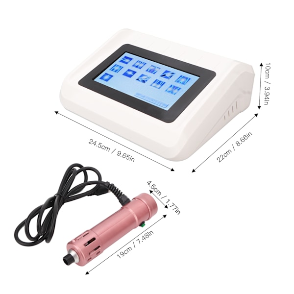 ED Shockwave Behandlingsenhed Forbedrer Cirkulation Reducer Ubehag Elektrisk Shockwave Terapi Maskine Rosenguld 100‑240V AU Stik