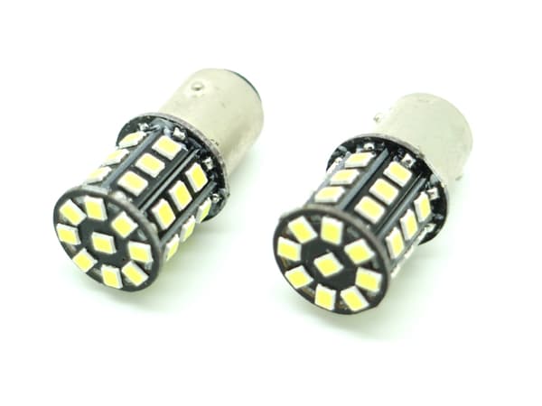 Ba15s Vit p21w 1155 Led med 33st 2835smd 2-pack backljus bromsljus Vit