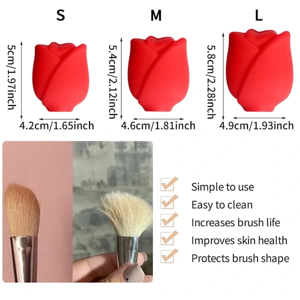 Silikone Makeupbørste Cover & Organizer Etui