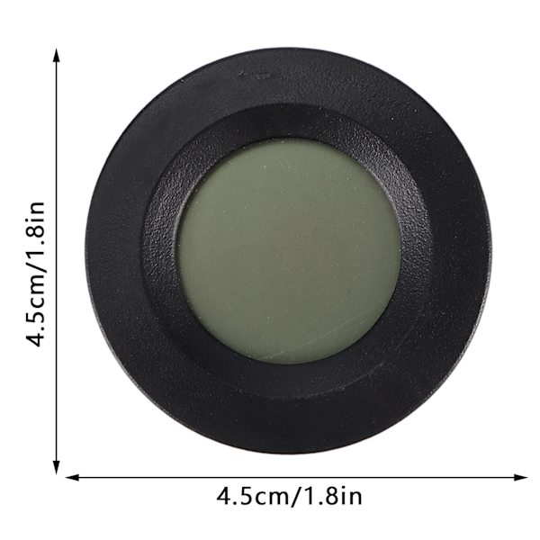 2 st Mini Digital LCD Termometer Hygrometer Rund Form Temperatur Luftfuktighetsmätare för Reptilbur