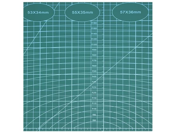 Itsekorjautuva leikkuualusta A1 kaksipuolinen - 60 x 90 cm vihreä