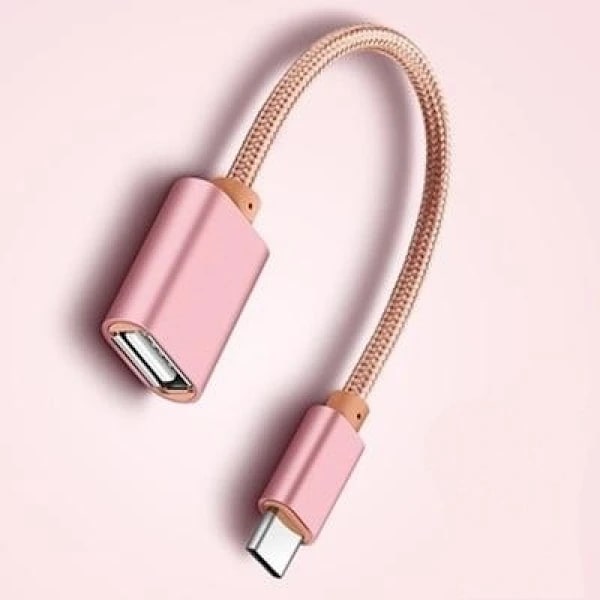 USB Type-C til USB 3.1 Gen 1 hunadapter - Rosaguld