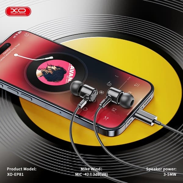 In-Ear USB-C Stereo Hovedtelefoner til Samsung / iPhone 15/16/17 og Mobil med USB-C Stik Sort Sort
