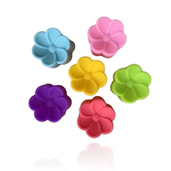 6-pak blomsterblad kageforme bageri chokolade gelé mousse non-stick forme bage køkken tilbehør farve tilfældig