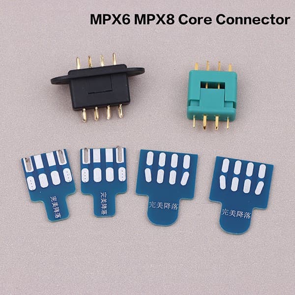 1 sæt MPX 6 MPX8 Core-stik med loddeplade til RC Airp 04