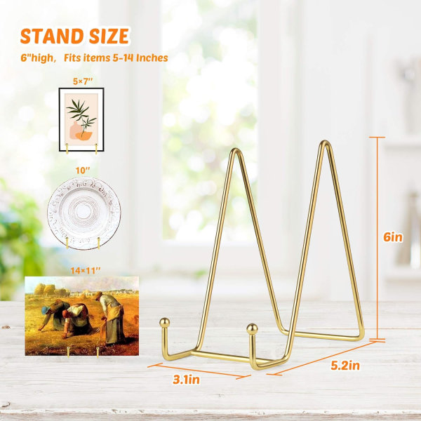 3 Inch Display Stands Metal Plate Holders For Home Decor,Black