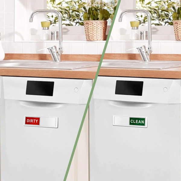 Magnet för diskmaskin REN / SMUTSIG skylt Röd/grön