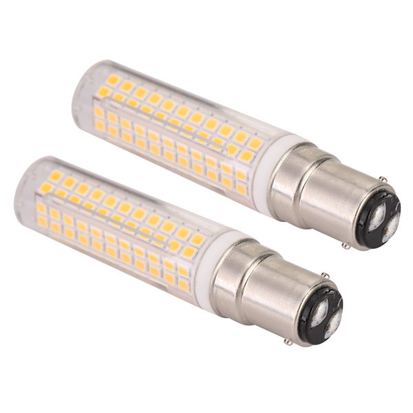 2 st BA15D AC100V 7W LED-majslampa för familjesovrum/kök/taklampa varmvit
