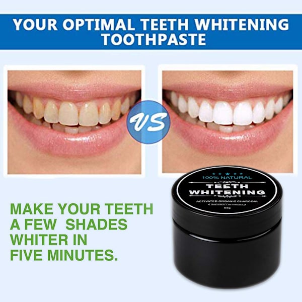 Dental Delight, Charcoal Charm: Premium Naturlig Ingrediens & Säker Skonsam Daglig Användning